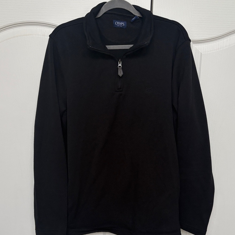 Chaps Men’s Black Half-Zip Pullover Sweater